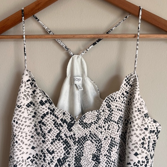 J. Crew Factory NWT Snakeskin Scalloped Cami Top Size 8 - Picture 3 of 12